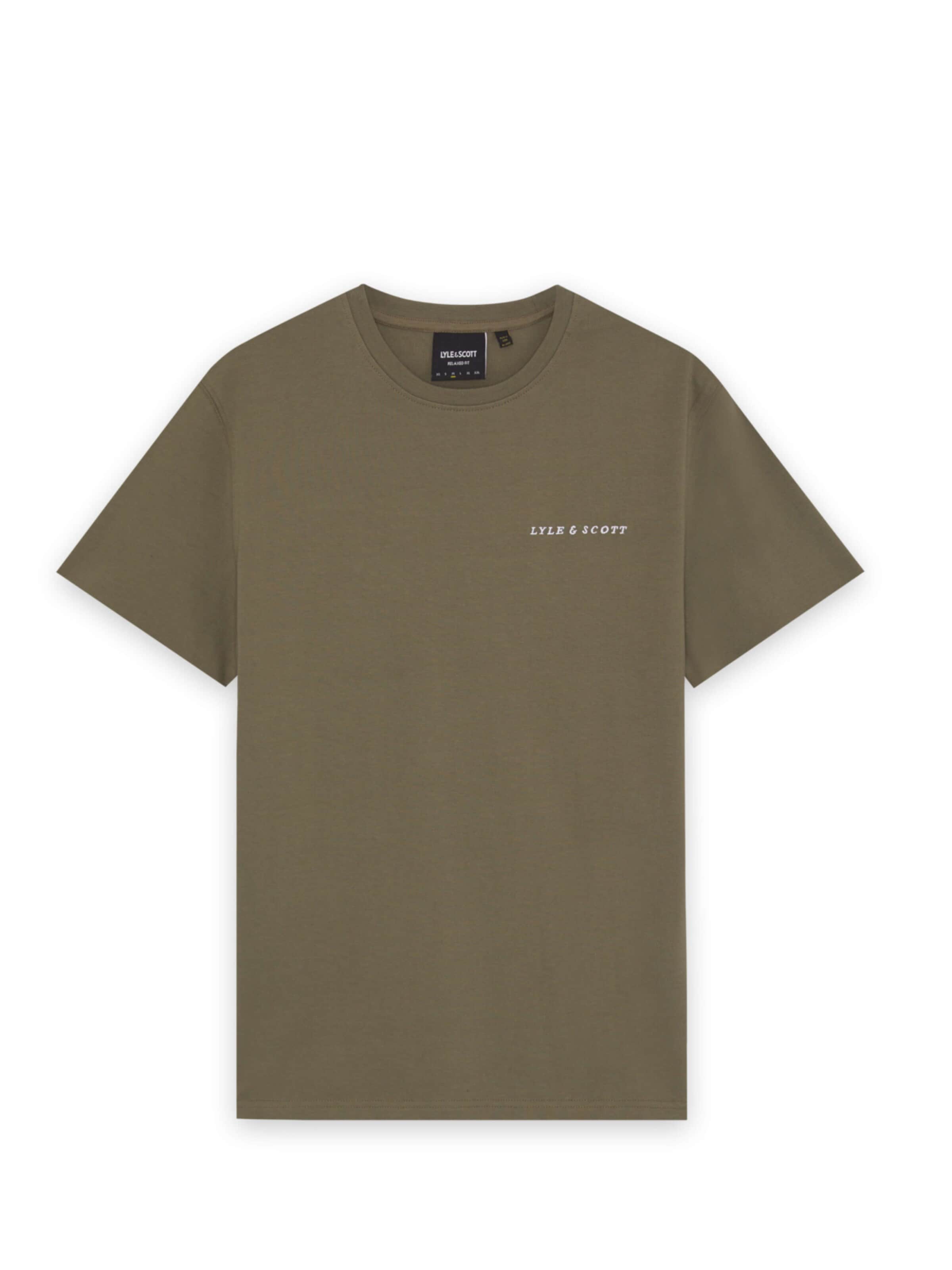 Lyle & Scott Shirt 'Lyle & Scott - Heren t-shirt' in Groen: voorkant