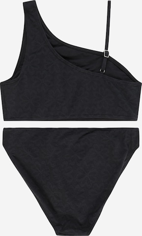 Abercrombie & Fitch Bustier Bikini | črna barva