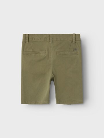 NAME IT Slim fit Trousers 'SILAS' in Green