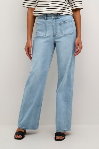 Kaffe Wide leg Jeans 'Karla' in Blauw: voorkant