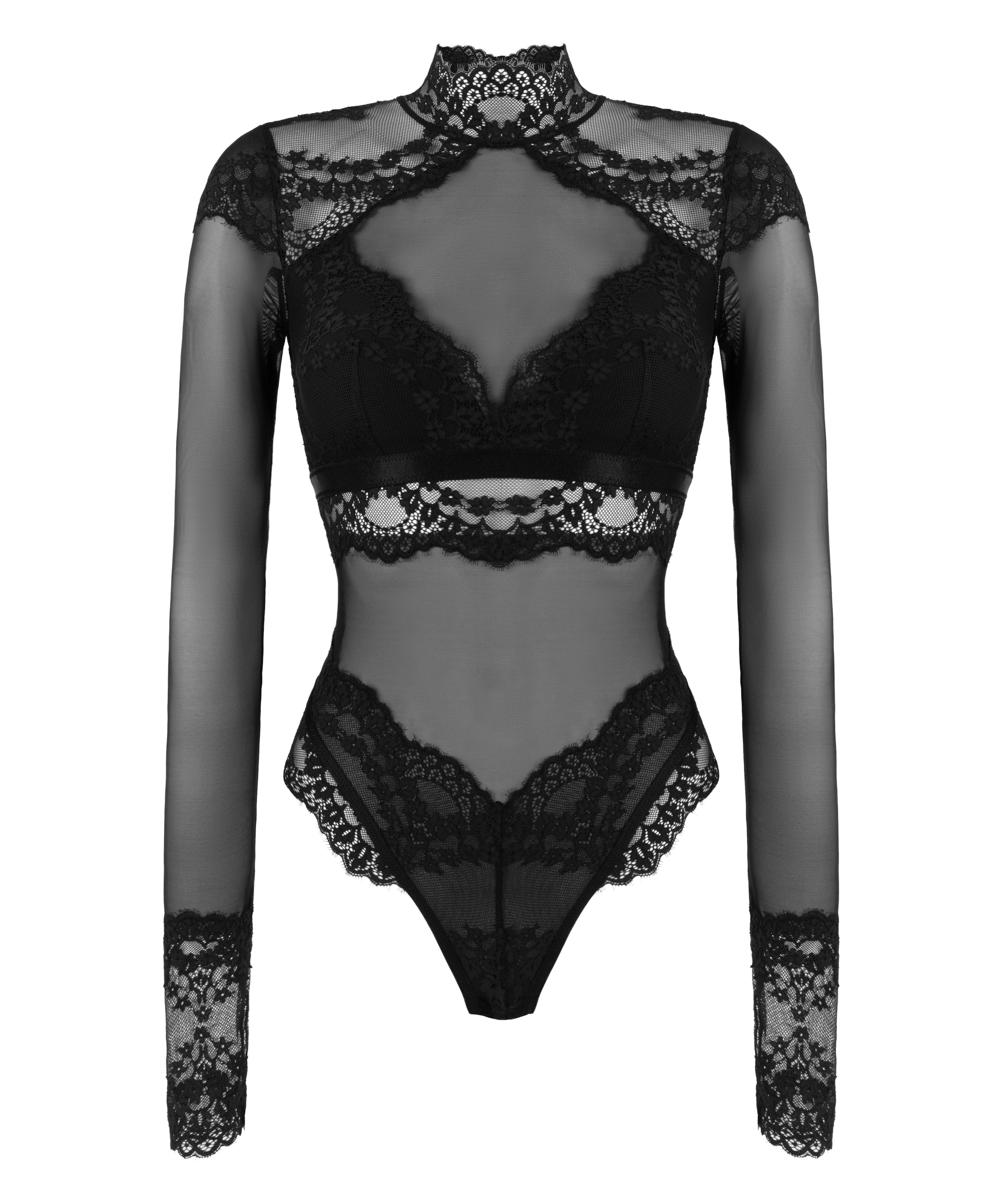 Hunkemöller Body &#x27;Daisy&#x27; in Zwart: voorkant