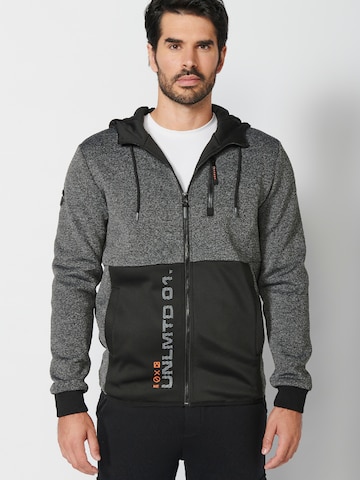 KOROSHI Zip-Up Hoodie in Grey