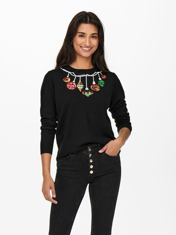 Pullover 'XMAS' di ONLY in nero