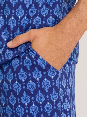 Hanro Pyjama kort 'Night & Day' in Blauw