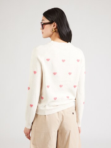 VERO MODA Pullover 'DOFFY INTARSIA' in Beige