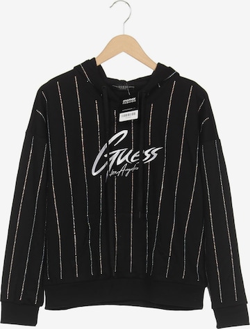 GUESS Sweatshirt & Zip-Up Hoodie in XL in Black: front