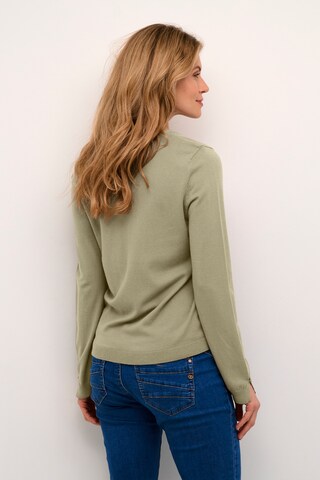 Cream Knit cardigan 'Dela' in Green