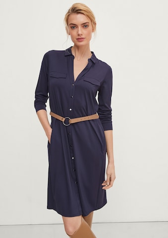 COMMA Shirt Dress in Blue: front