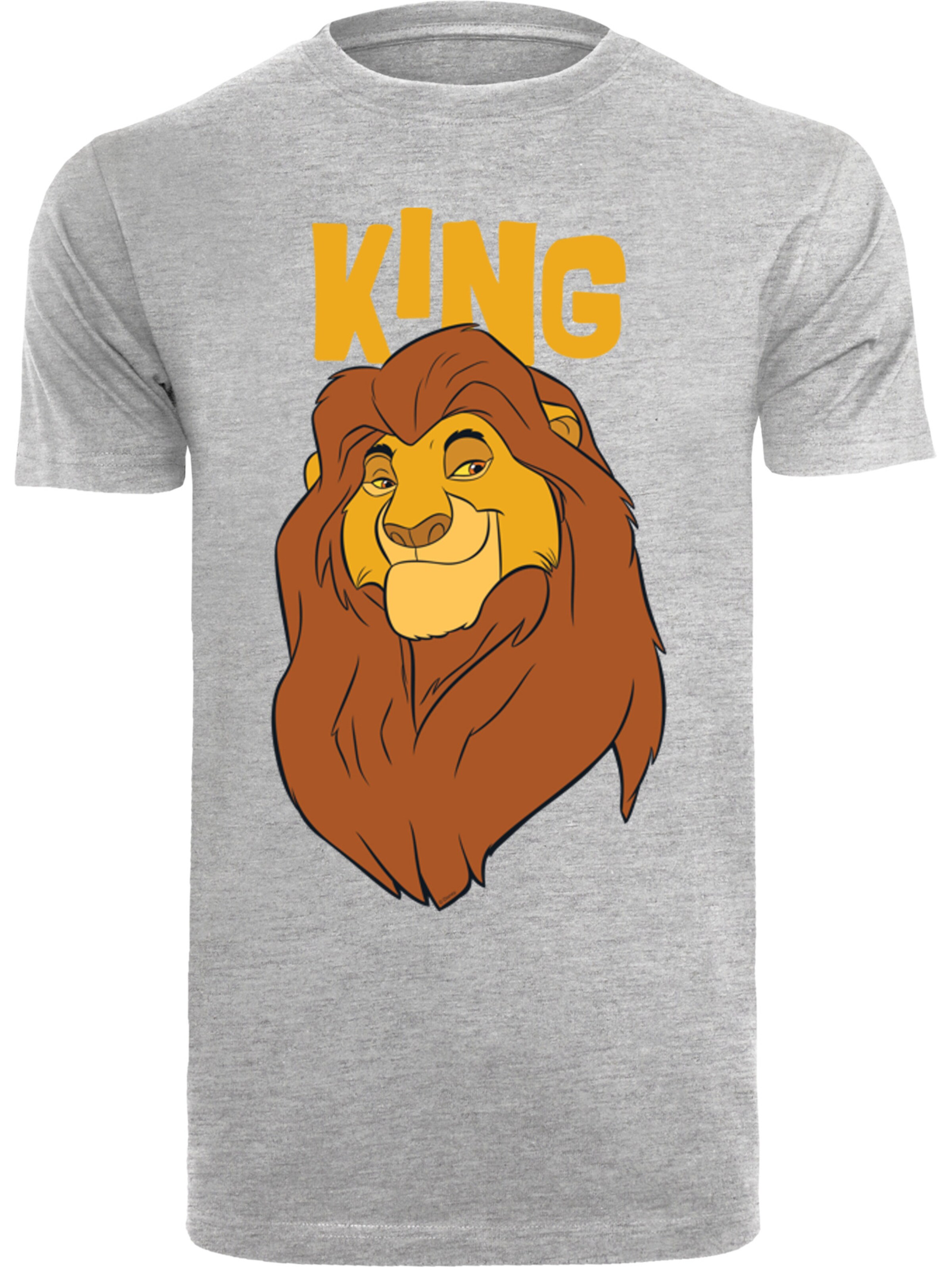 T-Shirt 'Disney The König Der Löwen Mufasa King' F4NT4STIC en gris : devant