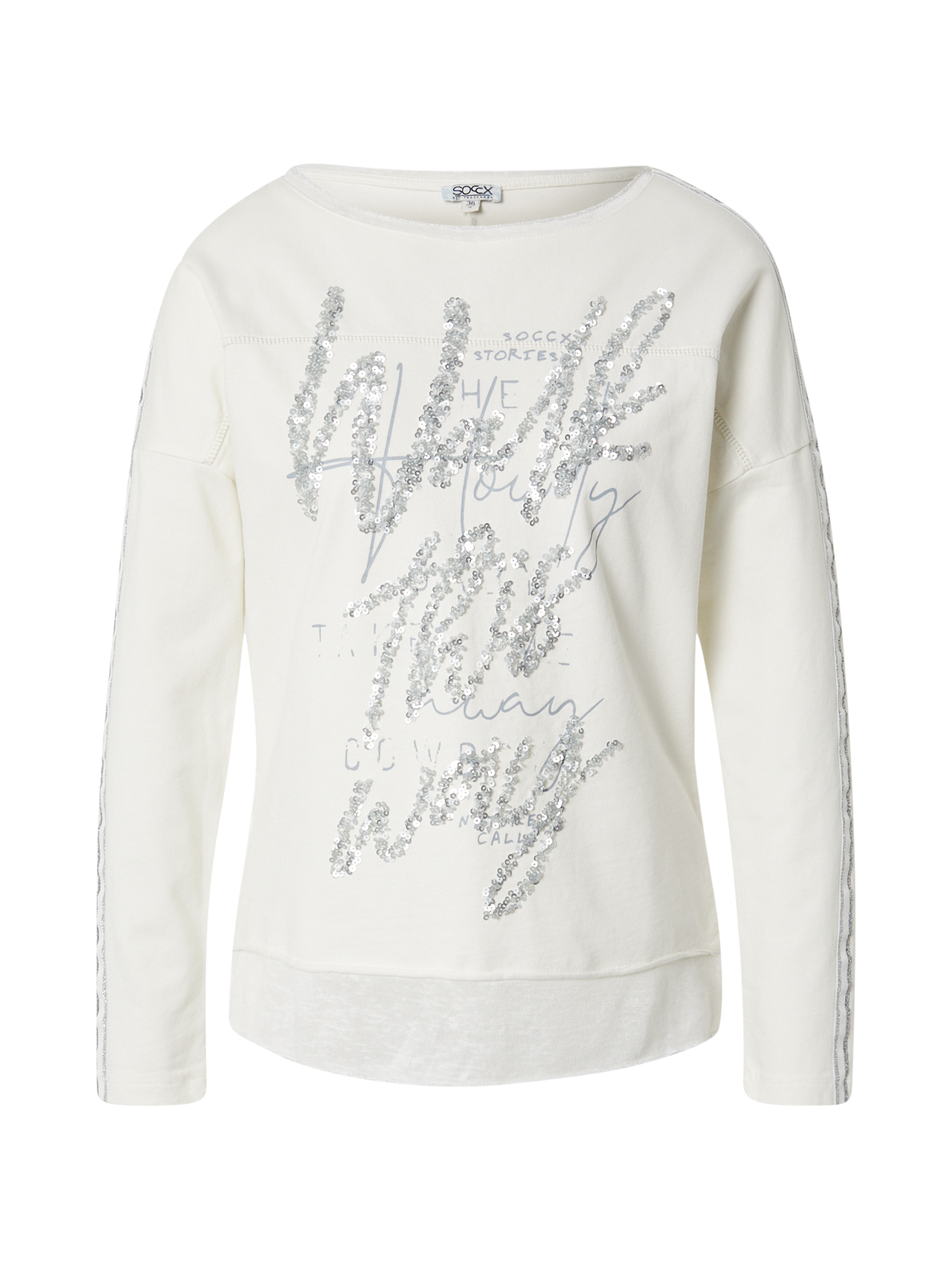 Azy4V Taglie comode Soccx Felpa in Bianco Azy4V Taglie comode Soccx Felpa in Bianco