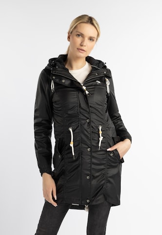 Schmuddelwedda Raincoat in Black: front