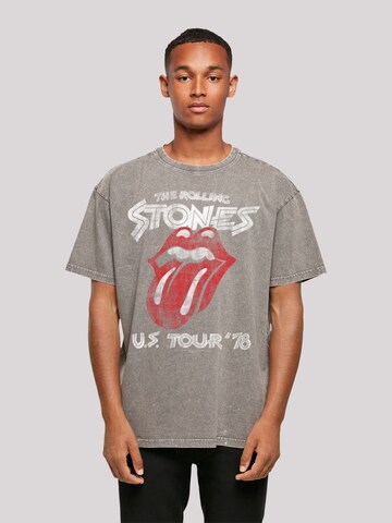 F4NT4STIC T-Shirt 'The Rolling Stones US Tour '78' in Grau: predná strana