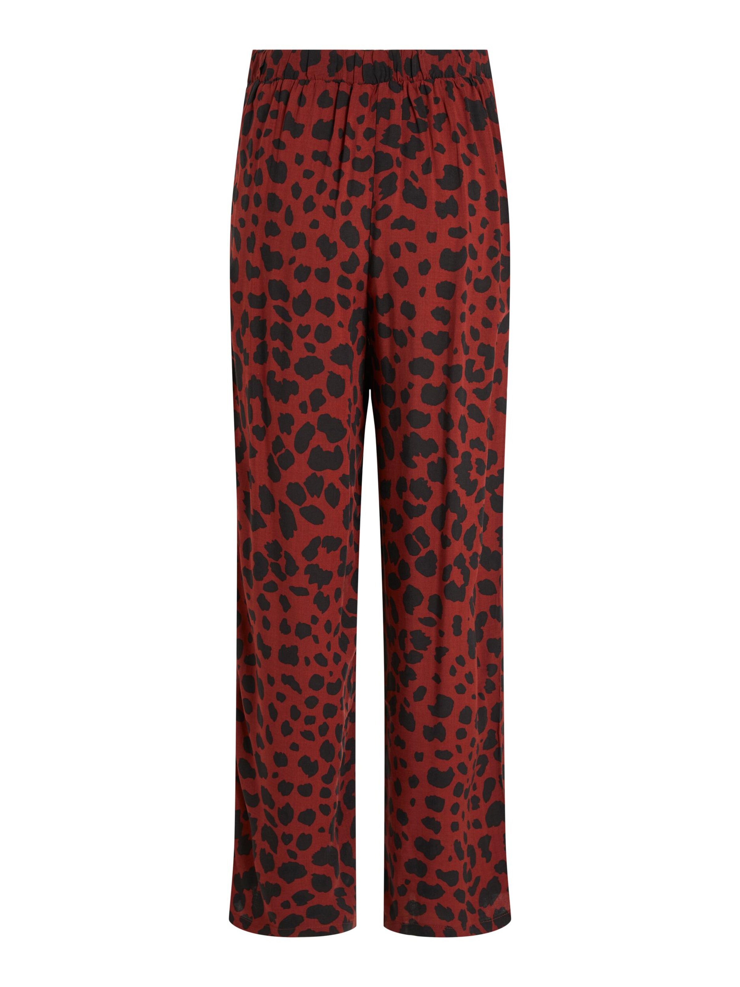 VILA Loose fit Pleat-front trousers 'Eva Aya' in Red