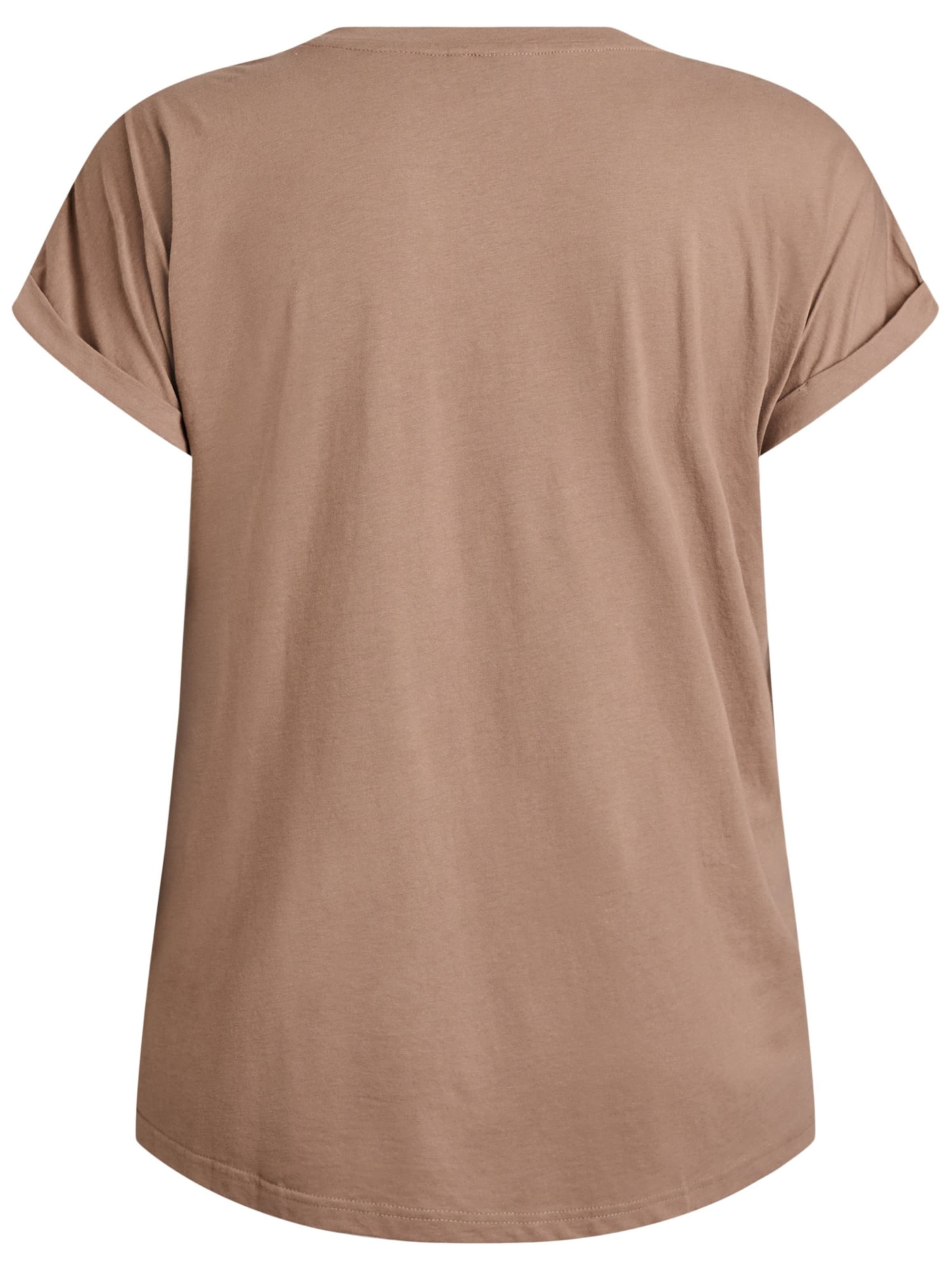 Zizzi Футболка 'Mkatja' в Коричневый