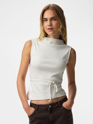 Haut 'PCOlive' PIECES en blanc : devant