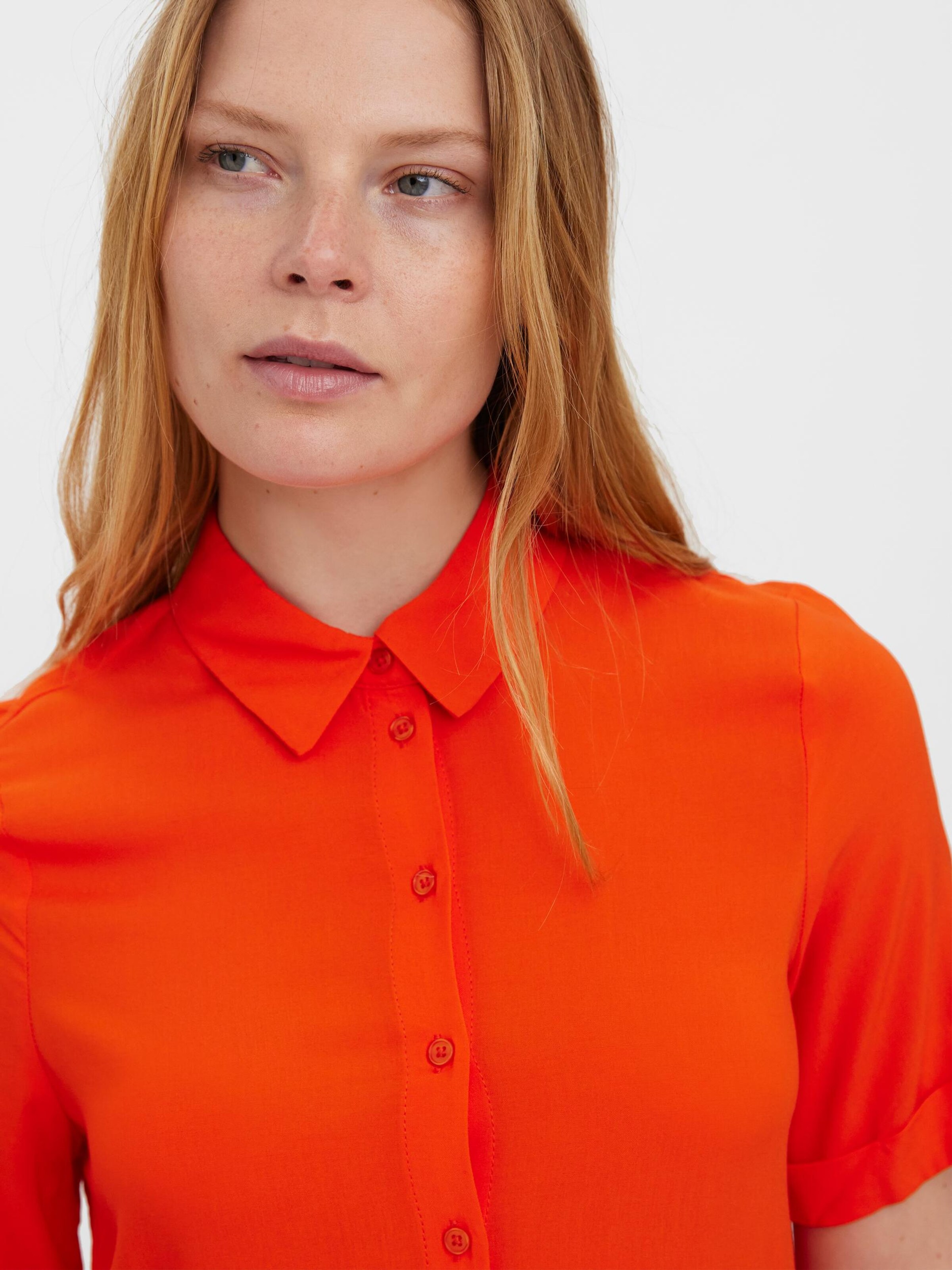 Frauen Kleider VERO MODA Kleid 'Tipi' in Neonorange - DL05160 Frauen Kleider VERO MODA Kleid 'Tipi' in Neonorange - DL05160
