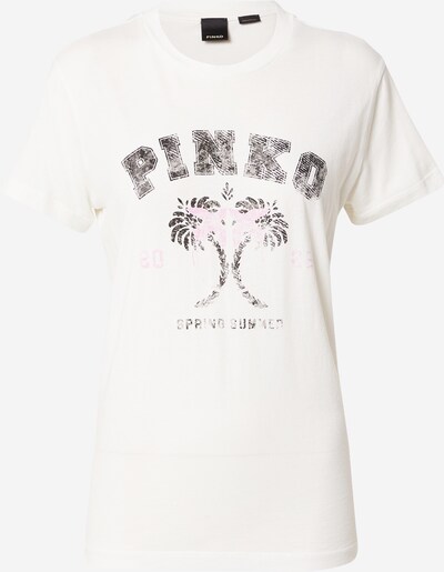 PINKO Тениска 'TIVOLI' в розов меланж / черен меланж / бяло, Преглед на продукта