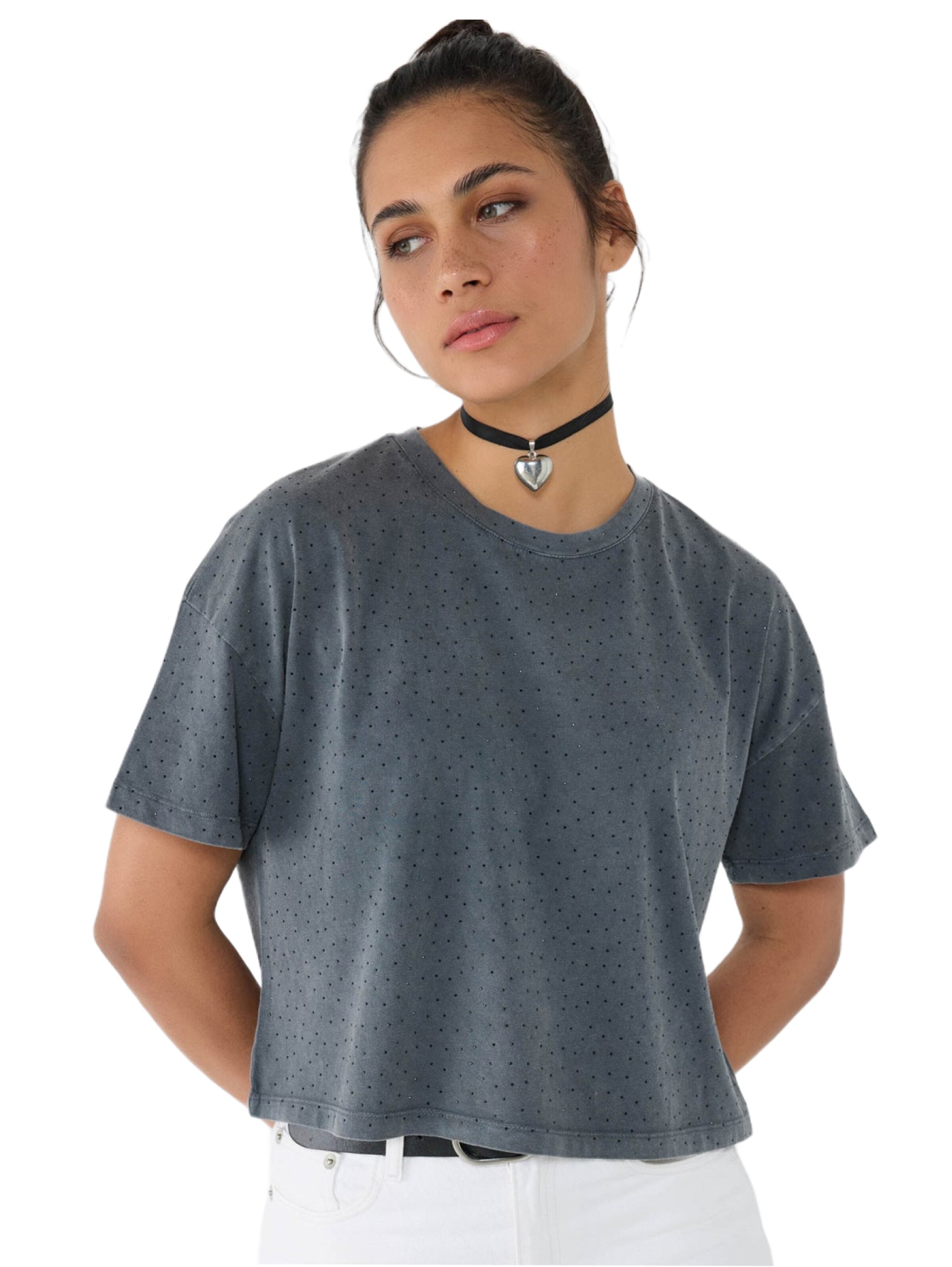 No Matter What Shirt in Grijs: voorkant