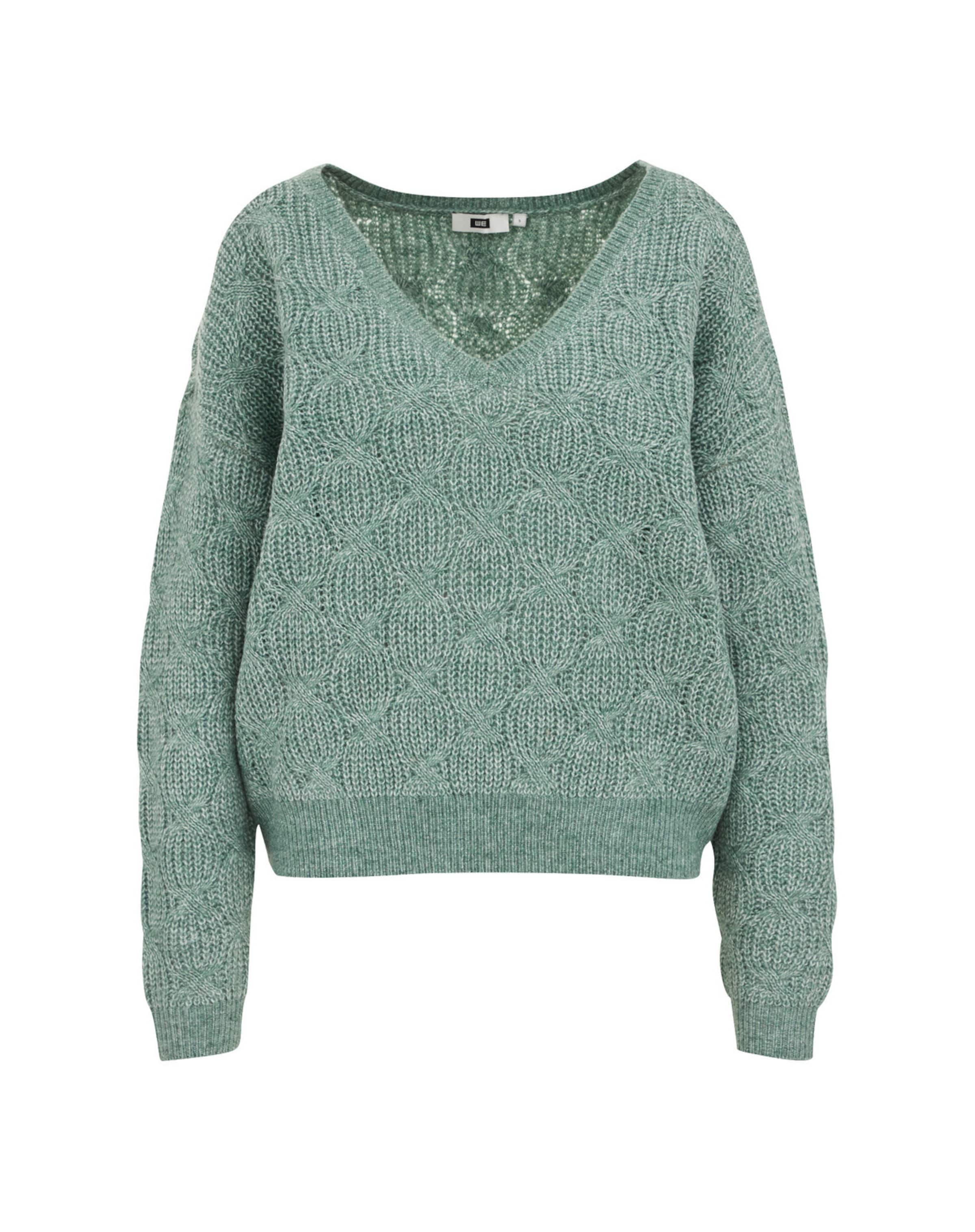 WE Fashion Свитер в Зеленый: спереди
