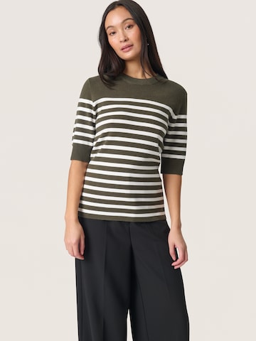 Pull-over 'SLSpina' SOAKED IN LUXURY en vert : devant