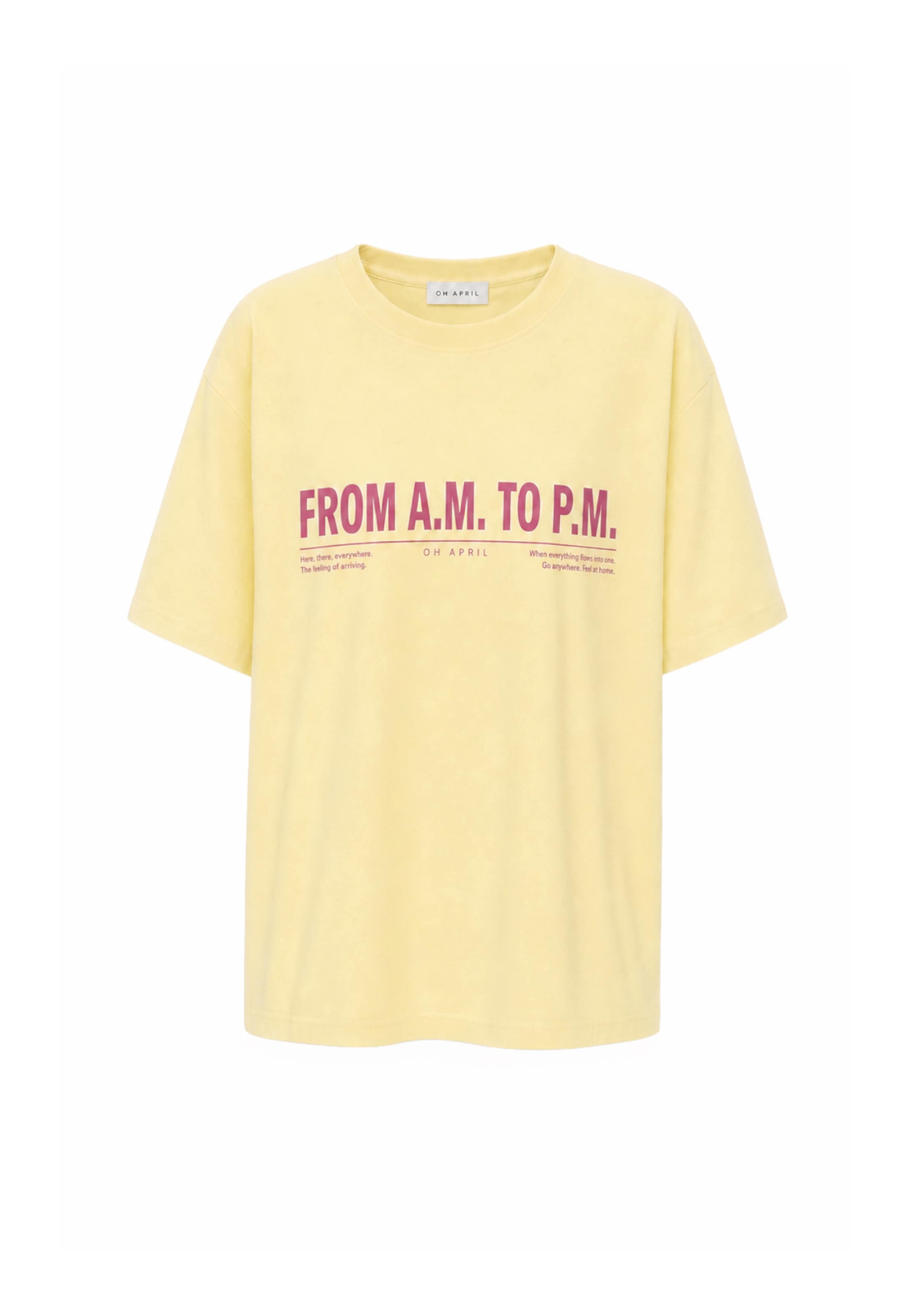 OH APRIL T-Shirt 'BF' in Gelb: Vorderseite