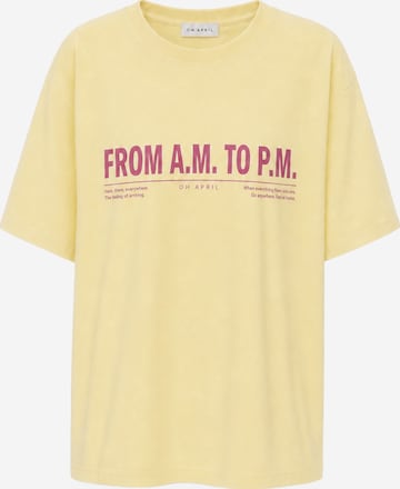 OH APRIL T-Shirt 'BF' in Gelb: Vorderseite