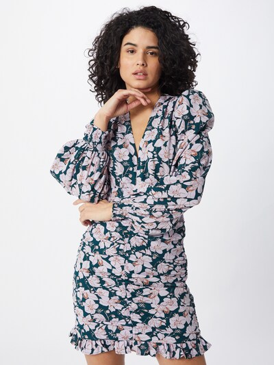 Rochie Miss Selfridge pe verde petrol / mov liliachiu / roz pal, Vizualizare model