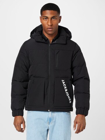 JACK & JONES Winterjas 'OTTO' in Zwart: voorkant