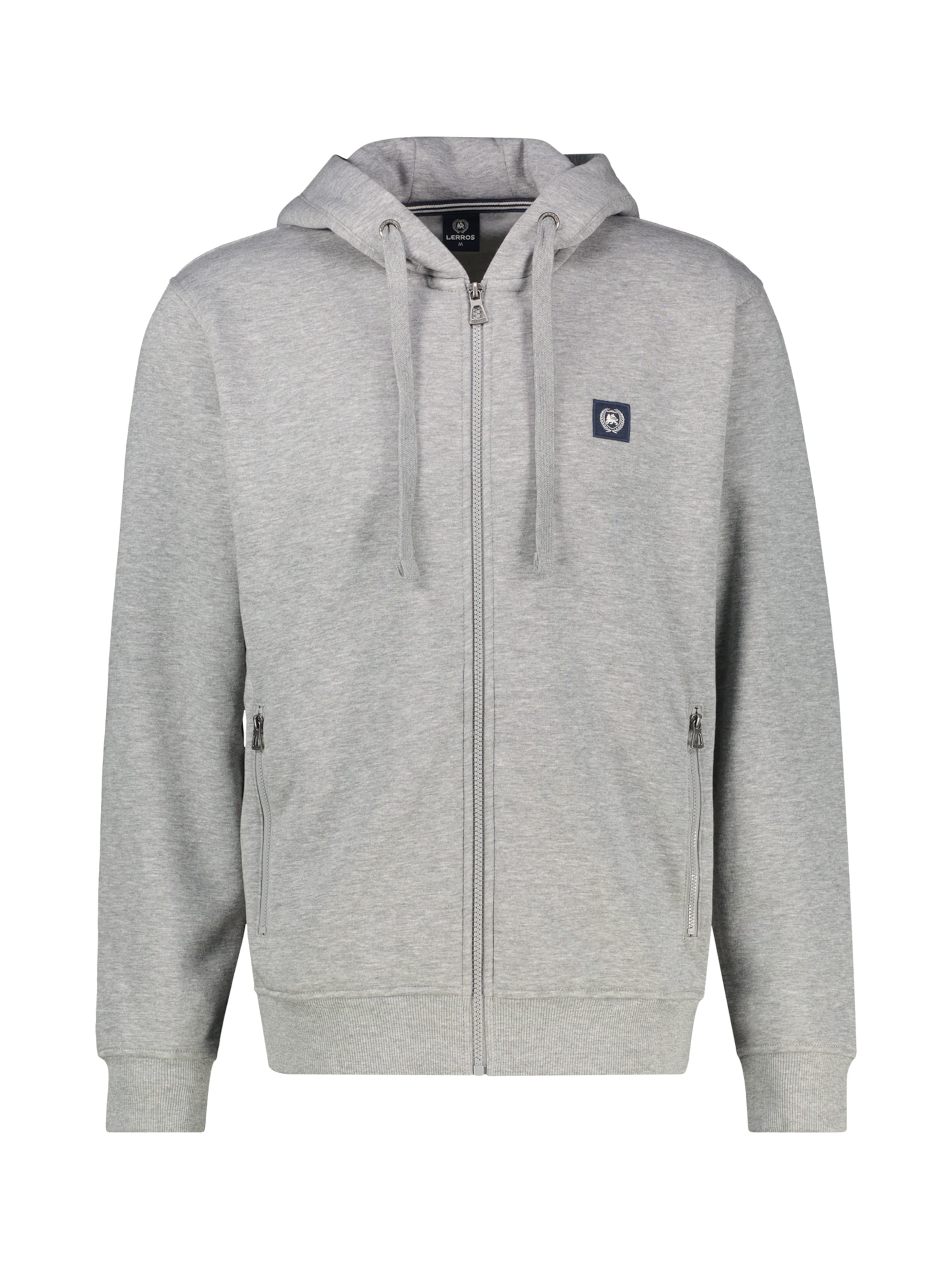 LERROS Sweatjacke in Grau: Vorderseite