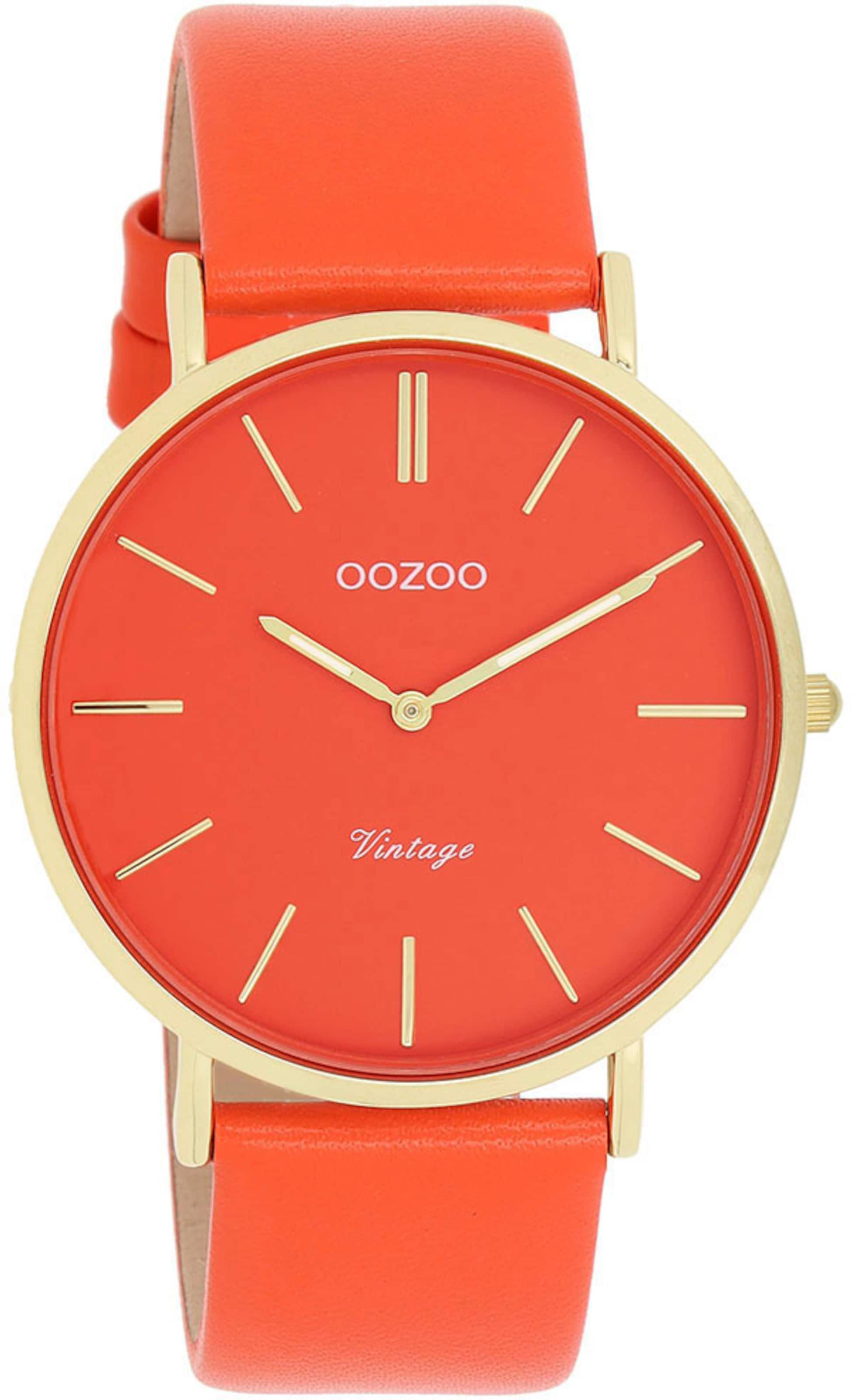 OOZOO Analog Watch in Orange: front