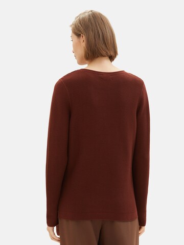 TOM TAILOR Sweater in Brown