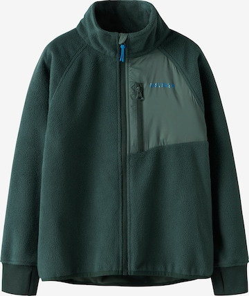 NAME IT Fleecetakki 'NKNMOVE03' värissä vihreä: etupuoli