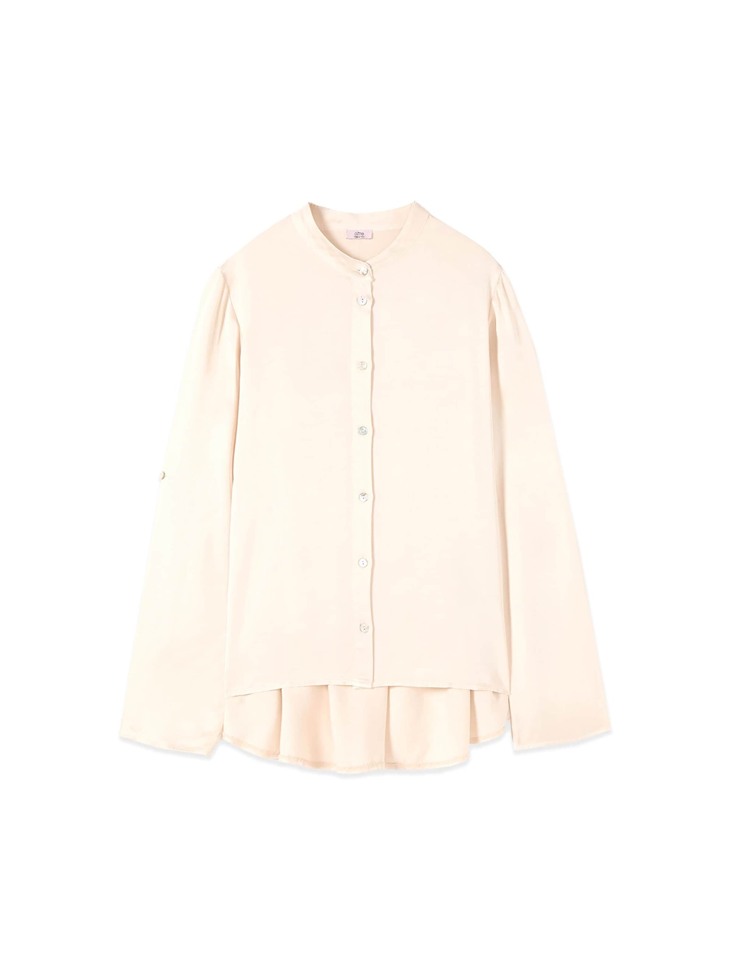 Camicia da donna di oltre in bianco: frontale