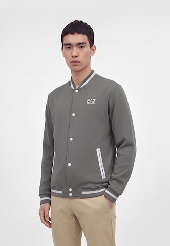 EA7 Emporio Armani Sweatjacka i grå: framsida