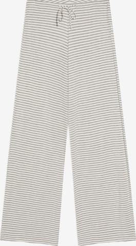 Bershka Wide leg Byxa i grå: framsida