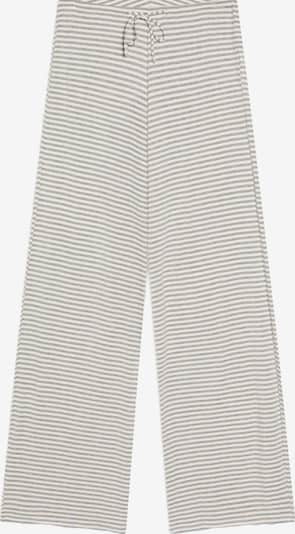 Bershka Housut värissä harmaa / valkoinen, Tuotenäkymä