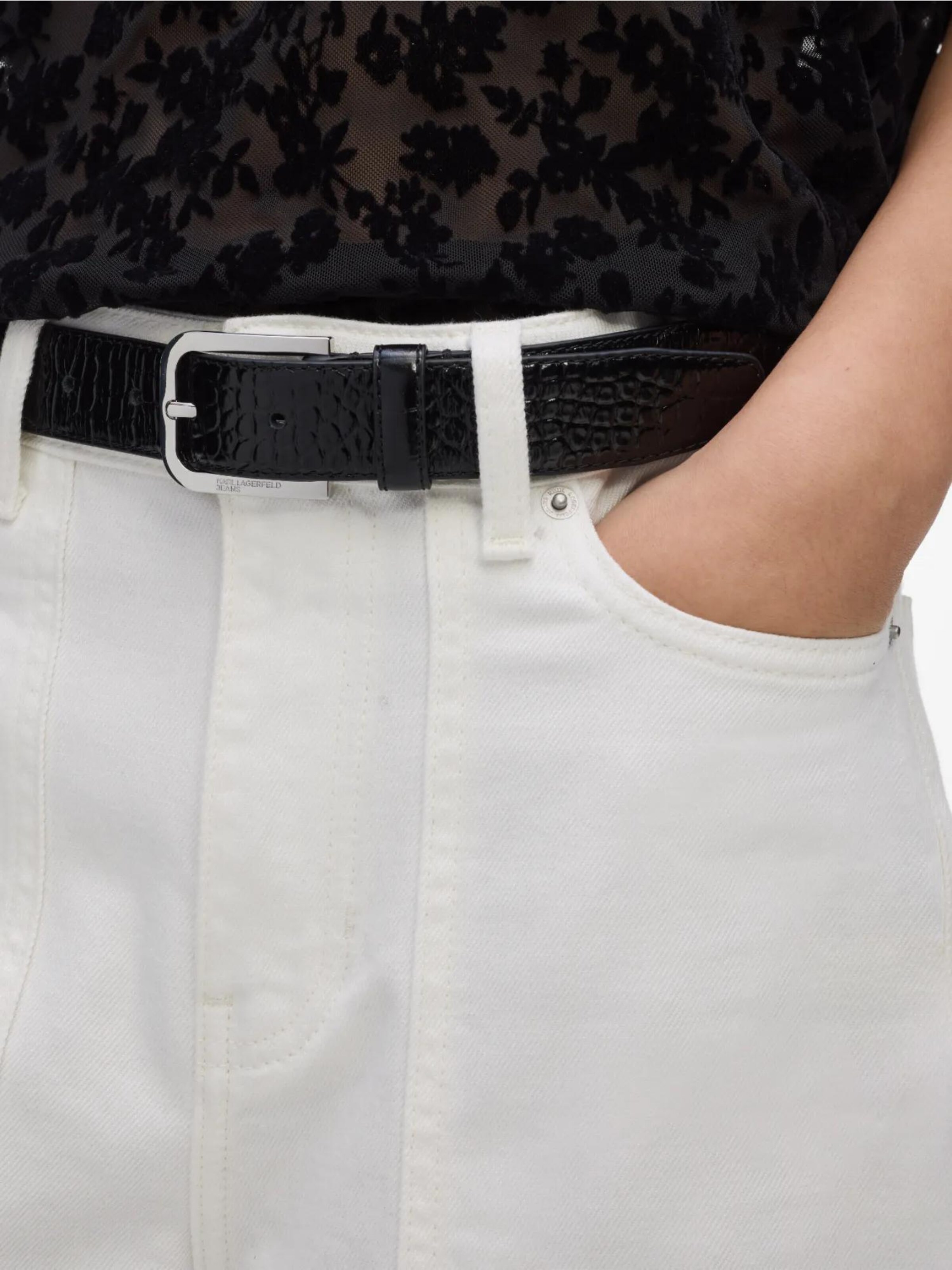 KARL LAGERFELD JEANS Riem in Zwart