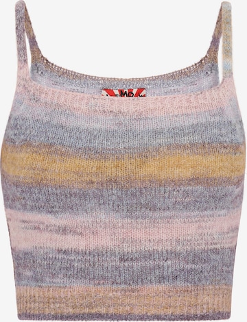 MYMO - Top de malha 'Back To School' em azul: frente