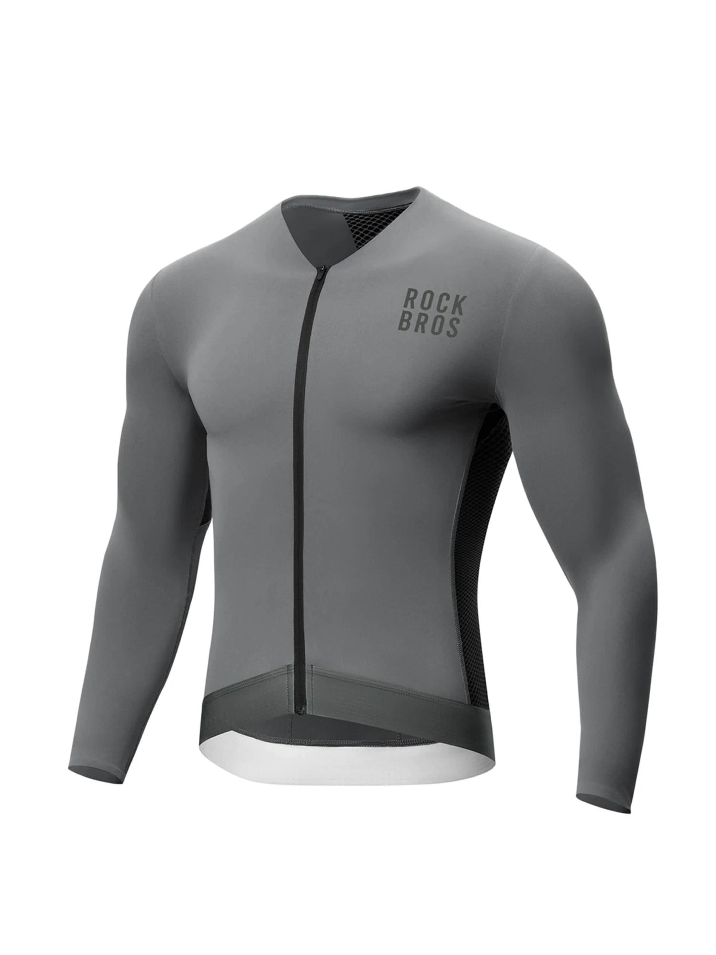 ROCKBROS Jersey 'Fahrradtrikot Atmungsaktiv Langarm' in M/Regular in Dark grey, Item view