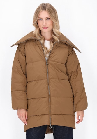 Manteau d’hiver DreiMaster Maritim en marron : devant