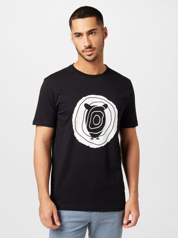 KnowledgeCotton Apparel T-Shirt in Schwarz: predná strana