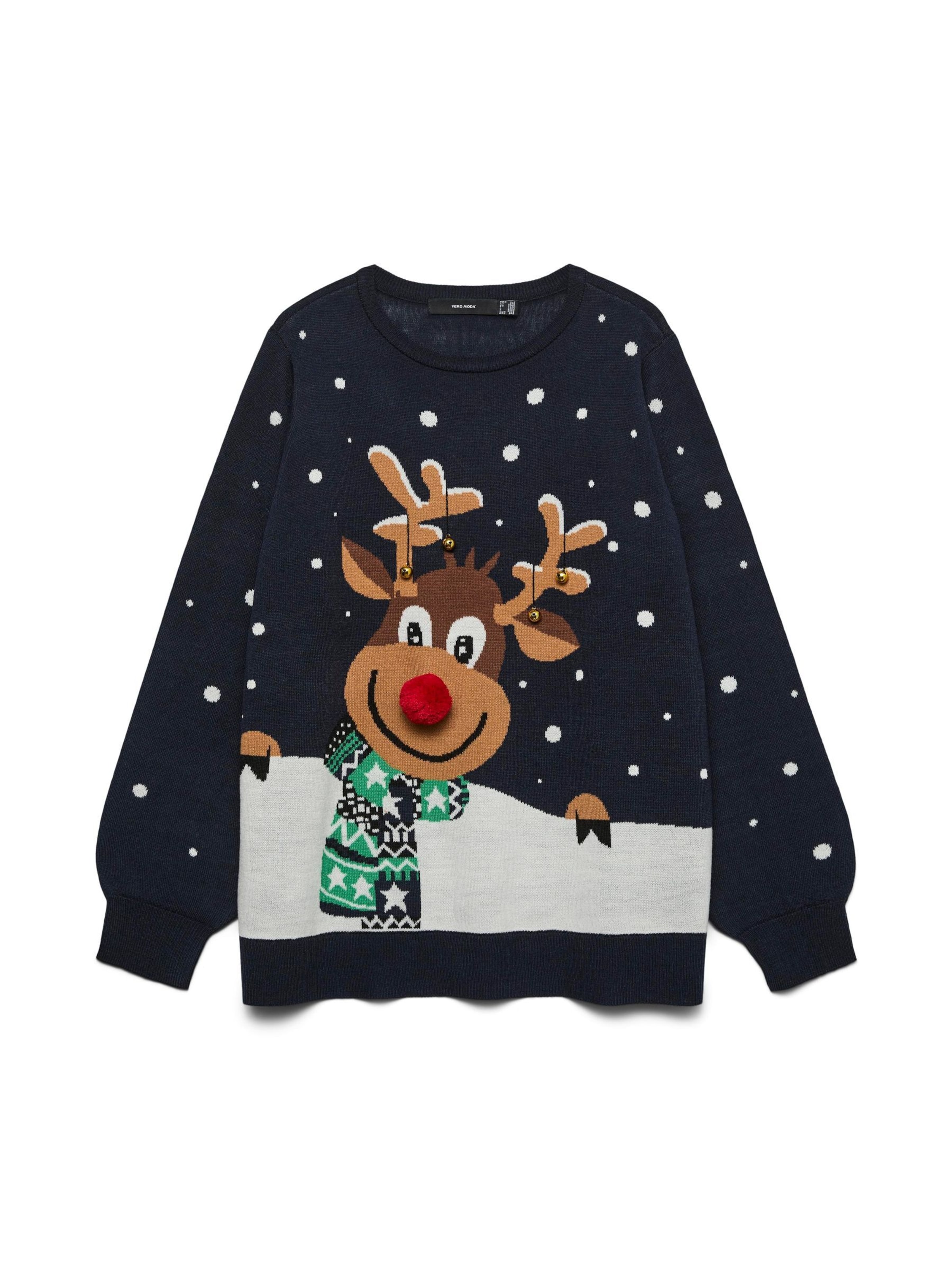 Pull-over 'VMCFrostydeer' Vero Moda Curve en bleu : devant