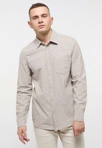 MUSTANG Comfort fit Button Up Shirt in Brown: front