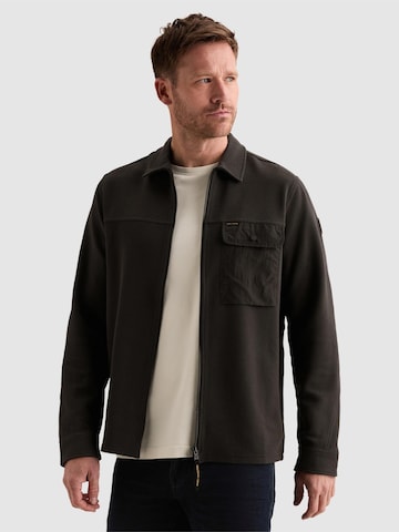 PME Legend - Camiseta 'Overshirt with waffle texture and cargo chest pocket' en gris: frente
