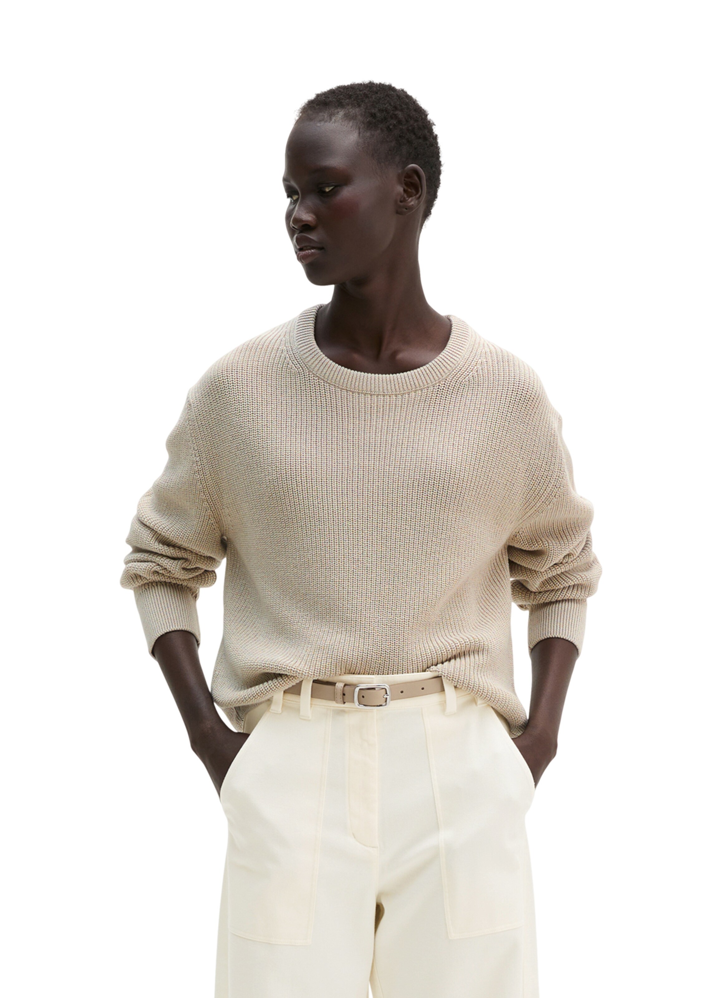 Marc O'Polo Sweater in Beige: front