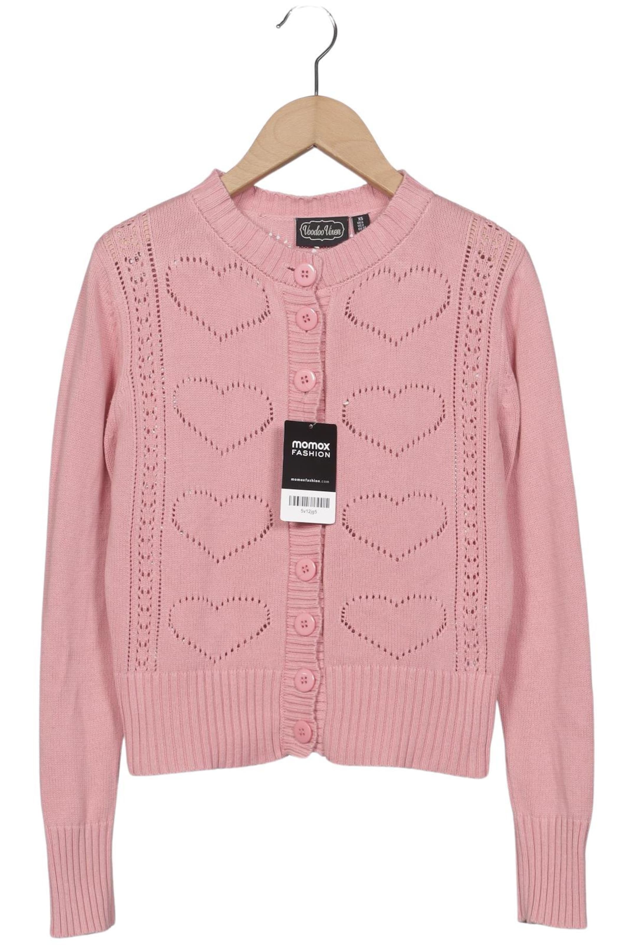 Voodoo Vixen Strickjacke XS in Pink: Vorderseite