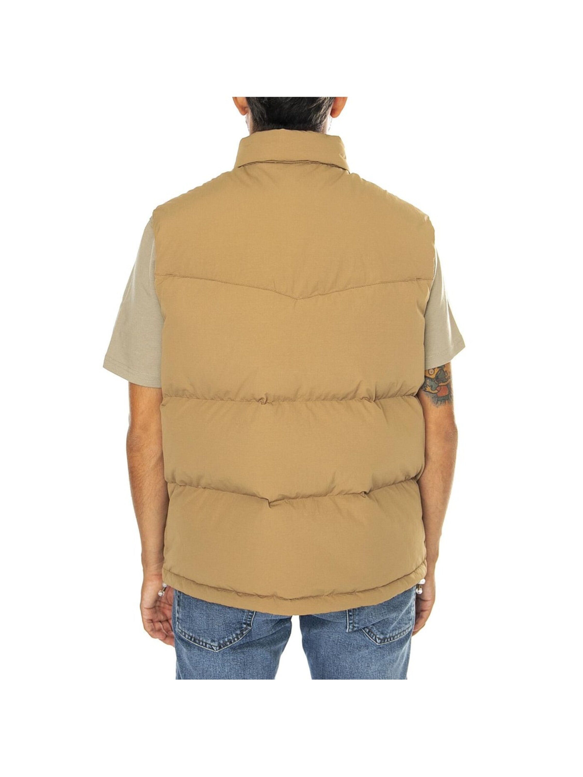 LEVI'S ® Between-season jacket 'Rockridge Vest Ermine Neutral' in Brown