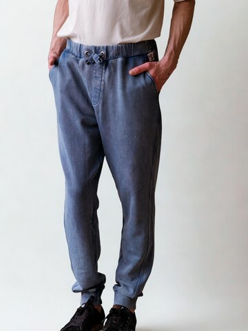 Seek 'n Hide Tapered Sportbroek 'Denim Washed Jogger' in Blauw