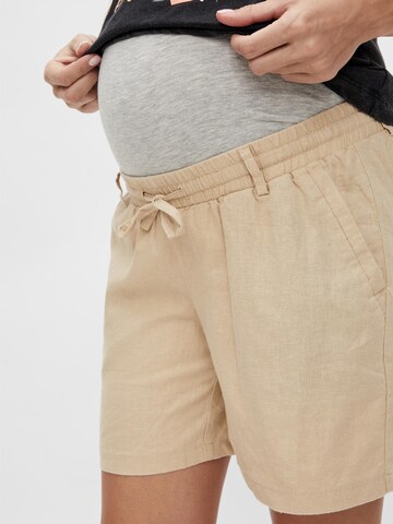 Loosefit Pantaloni di MAMALICIOUS in beige