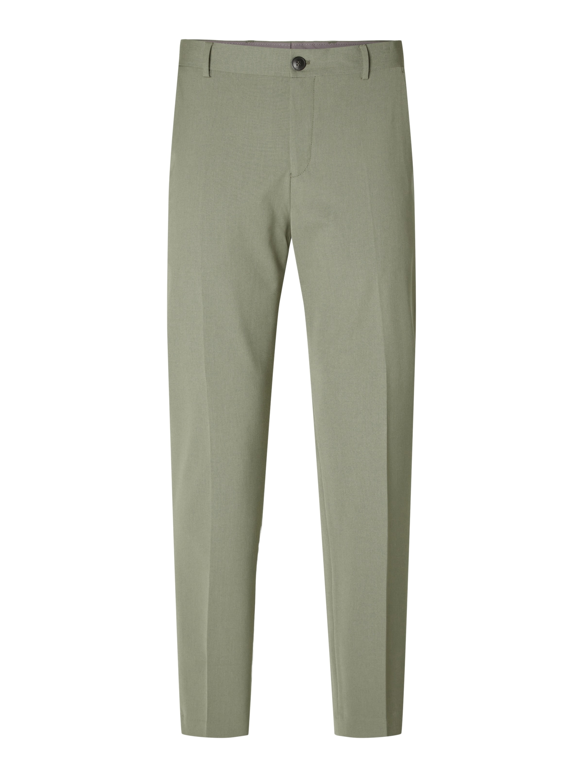 SELECTED Slim fit Pleated Pants 'Liam' in Green: front